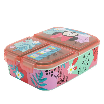 Disney Minnie Maus 4 teiliges Lunch Set Brotdose Alu-Trinkflasche - Löffel Gabel - WS-Trend.de
