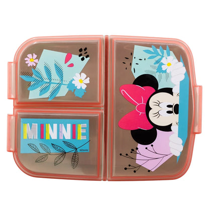 Disney Minnie Maus 4 teiliges Lunch Set Brotdose Alu-Trinkflasche - Löffel Gabel - WS-Trend.de