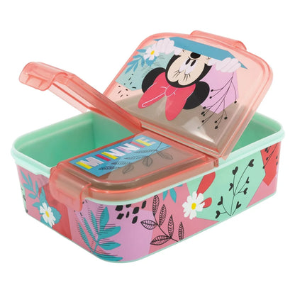 Disney Minnie Maus 4 teiliges Lunch Set Brotdose Alu-Trinkflasche - Löffel Gabel - WS-Trend.de