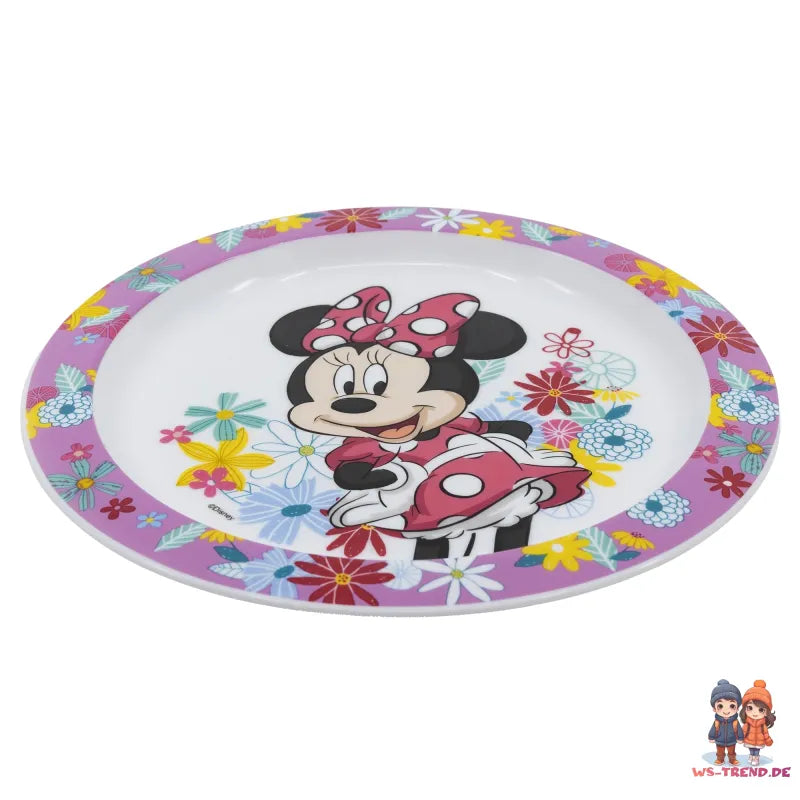 Disney Minnie Mouse Kinder Geschirr-Set 3 teilig Becher (430ml) Teller Schüssel - WS-Trend.de