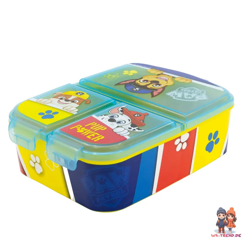 Paw Patrol Chase Marshall 4 tlg Kinder Set Brotdose Trinkflasche Besteck - WS-Trend.de