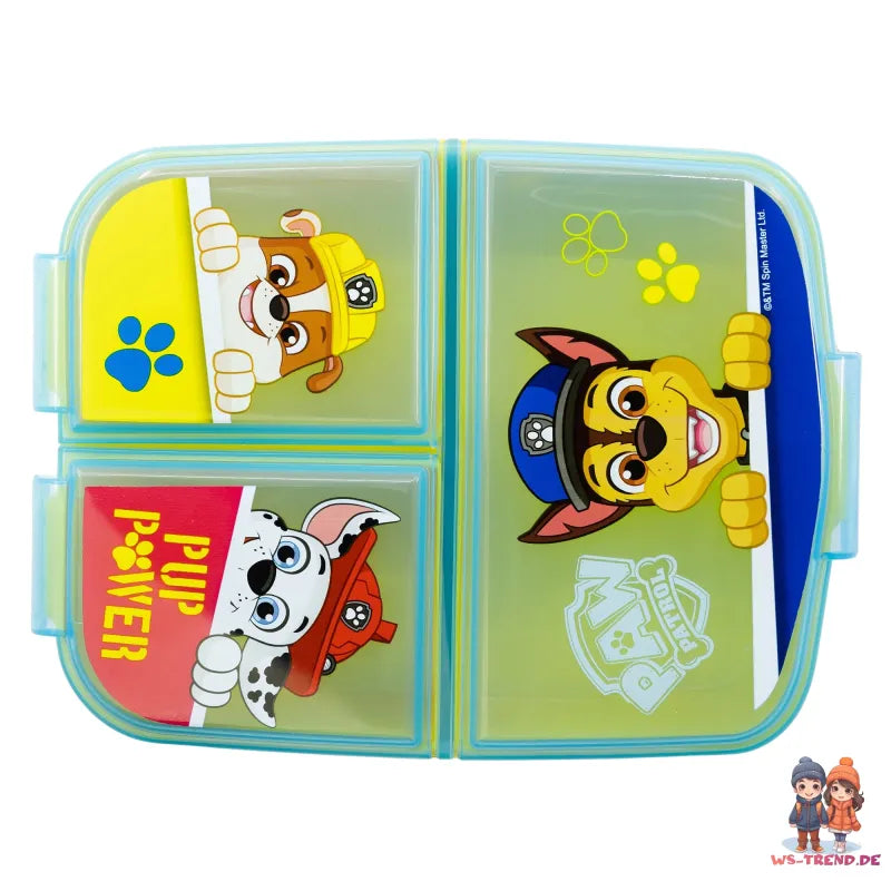 Paw Patrol Chase Marshall 4 tlg Kinder Set Brotdose Trinkflasche Besteck - WS-Trend.de