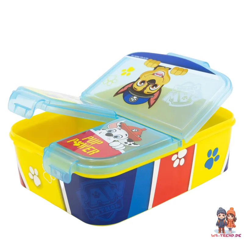 Paw Patrol Chase Marshall 4 tlg Kinder Set Brotdose Alu-Trinkflasche Besteck - WS-Trend.de