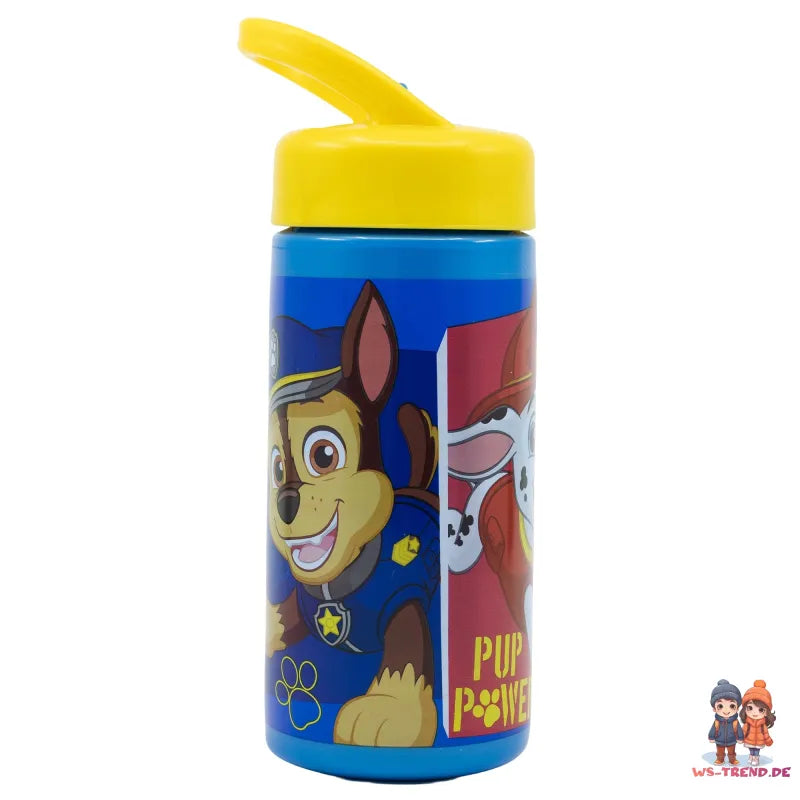 Paw Patrol Kinder Wasserflasche Trinkflasche Flasche Tragegriff 410 ml - WS-Trend.de