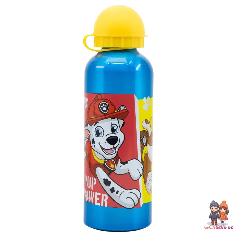 Paw Patrol Chase Marshall 4 tlg Kinder Set Brotdose Alu-Trinkflasche Besteck - WS-Trend.de