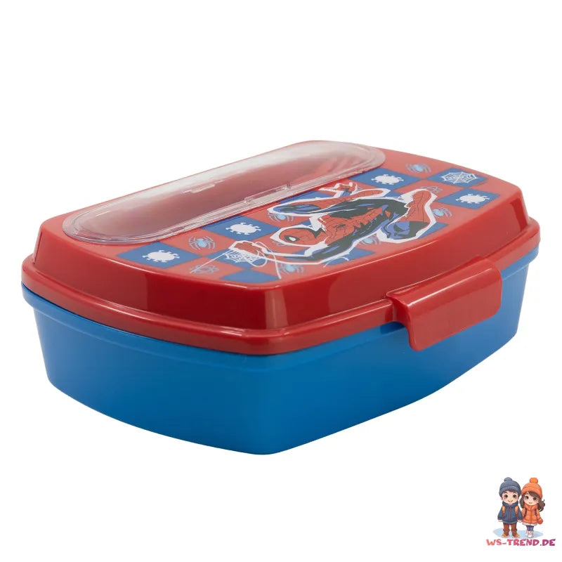 Marvel Spiderman 5 tlg Kinder Set 3 Kammern Brotdose Trinkflasche mini Dose - WS-Trend.de