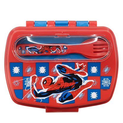 Marvel Spiderman 5 tlg Kinder Set 3 Kammern Brotdose Trinkflasche mini Dose - WS-Trend.de