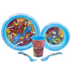Marvel Spiderman Kinder Geschirr-Set 5 teilig Becher Teller Schüssel Besteck