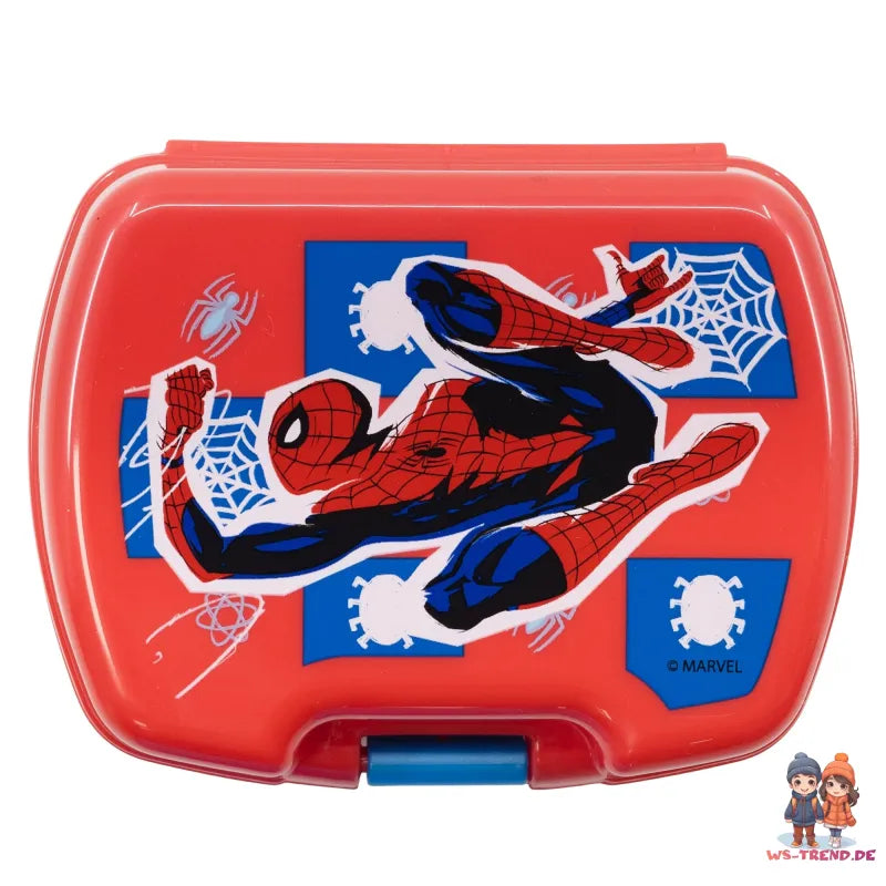 Marvel Spiderman 5 tlg Kinder Set 3 Kammern Brotdose Trinkflasche mini Dose - WS-Trend.de