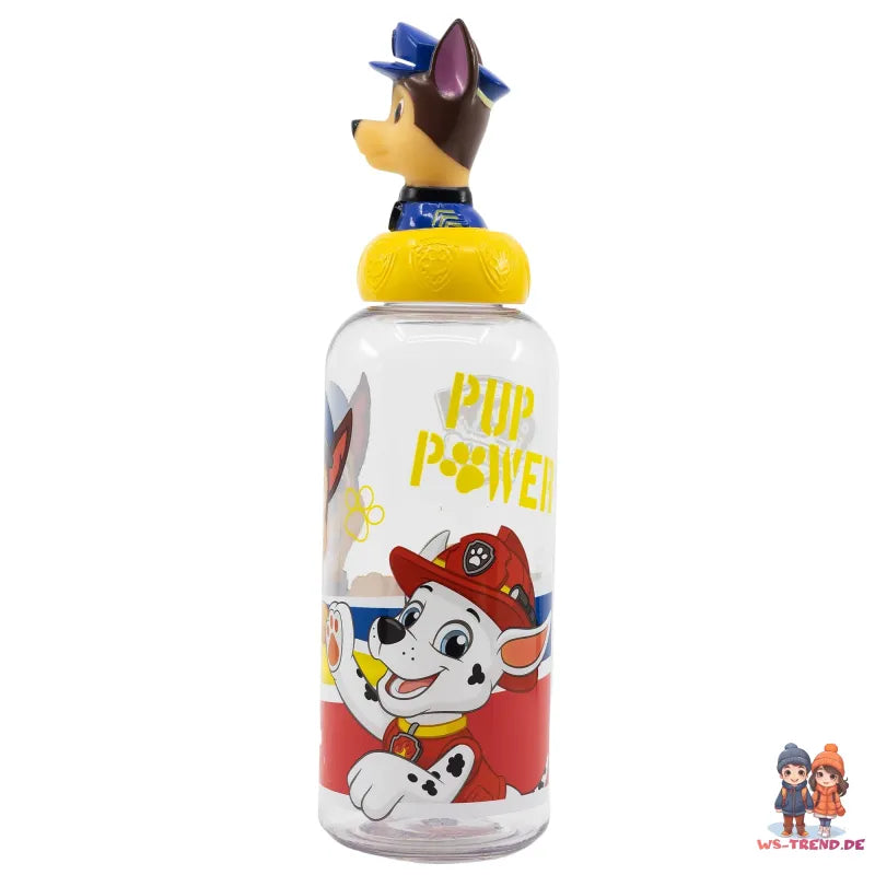 Paw Patrol Chase 3D Figur Deckel Wasserflasche Trinkflasche Flasche 560 ml - WS-Trend.de