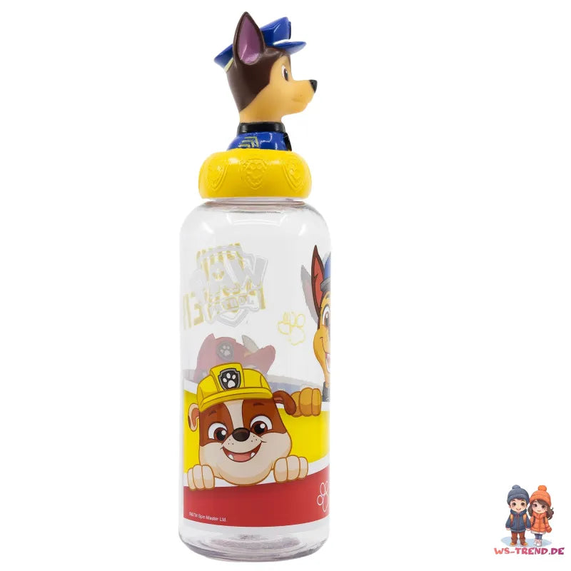 Paw Patrol Chase 3D Figur Deckel Wasserflasche Trinkflasche Flasche 560 ml - WS-Trend.de