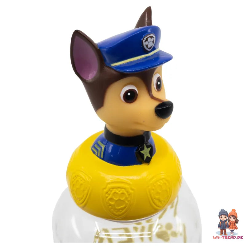Paw Patrol Chase 3D Figur Deckel Wasserflasche Trinkflasche Flasche 560 ml - WS-Trend.de