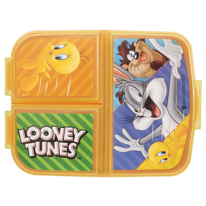 Looney Tunes 2 tlg. Lunch Set Brotdose mit 3 Kammern Trinkflasche 400 ml - WS-Trend.de
