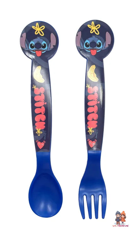 Disney Stitch 4 tlg. Lunch Set Brotdose Alu-Trinkflasche 400 ml Besteck - WS-Trend.de