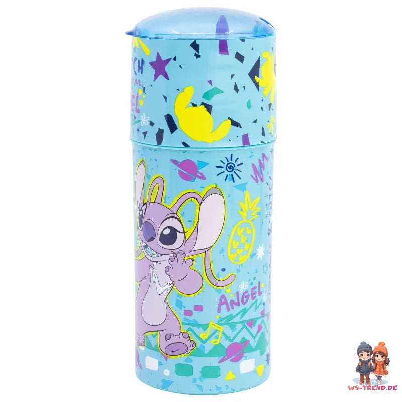 Disney Lilo und Stitch Angel Kinder Trinkflasche Flasche mit Halm 350 ml - WS-Trend.de