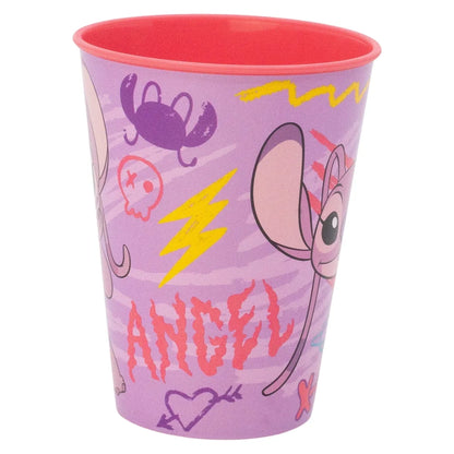 Disney Stitch 2 tlg. Lunch Set Brotdose mit 3 Kammern Trinkbecher 260 ml - WS-Trend.de