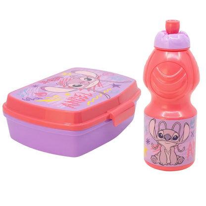 Disney Stitch Angel 2 tlg. Lunch Set Brotdose Trinkflasche 400 ml - WS-Trend.de