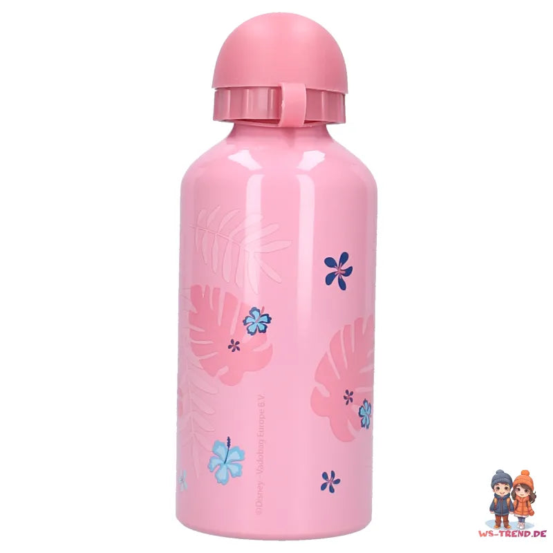 Disney Stitch Mädchen Aluminium Wasserflasche Trinkflasche Flasche 500 ml Rosa - WS-Trend.de