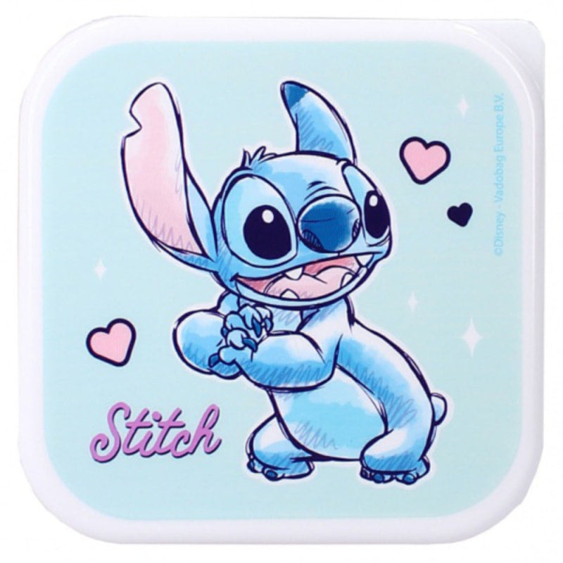 Disney Stitch Angel 4 tlg. Lunch Set 3x Snackdose Alu Trinkflasche 500 ml - WS-Trend.de