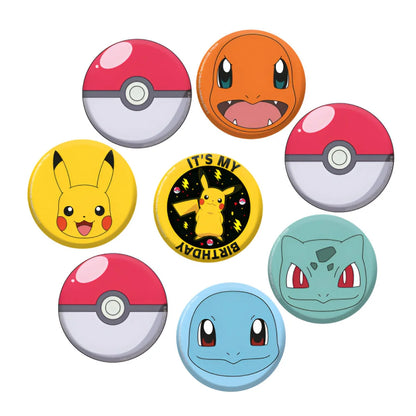 Pokemon Pikachu Geburtstag Deko Set 24tlg.Memory Spiel Buttons Banner - WS-Trend.de