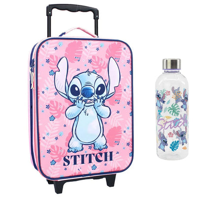 Disney Stitch 2 tlg. Set Kinder Trolley Rucksack Reisekoffer Trinkflasche 850 ml - WS-Trend.de