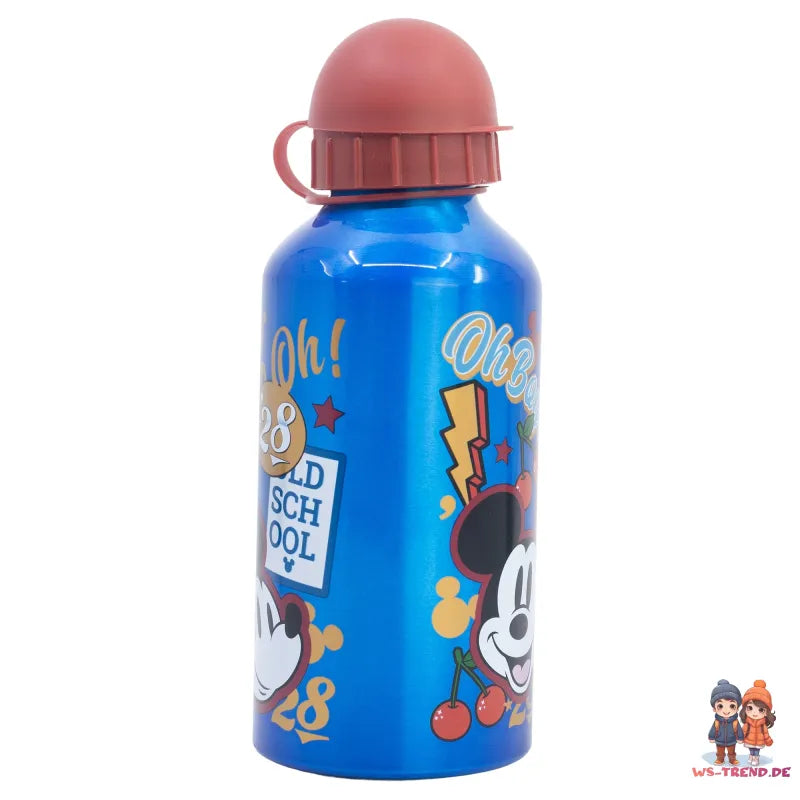 Disney Mickey Maus 2 tlg. Set XL Brotdose Aluminium Trinkflasche 530 ml - WS-Trend.de