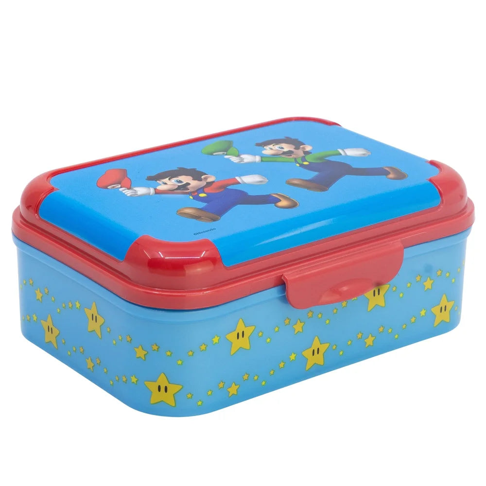 Super Mario Luigi Kinder 2 teiliges Set Brotdose Trinkflasche 370 ml - WS-Trend.de