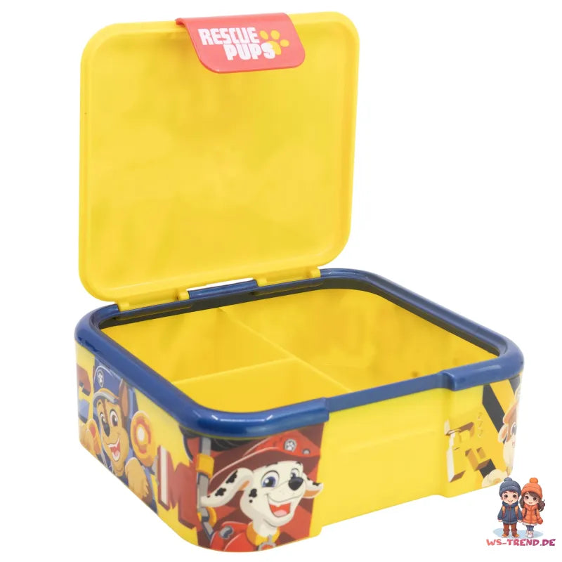 Paw Patrol Chase Rubble 2 tlg Kinder Set XL Brotdose Trinkflasche 370 ml - WS-Trend.de