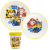 Paw Patrol Chase Rubble Kinder Geschirr-Set 3 teilig Becher Teller Schüssel