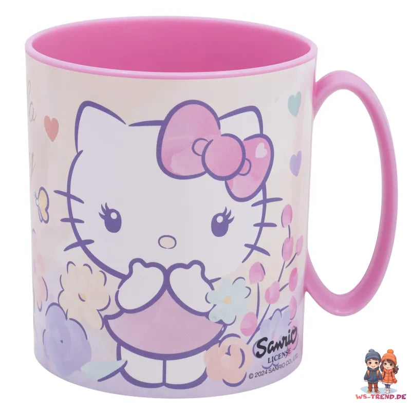 Hello Kitty 2 tlg. Lunch Set Brotdose mit 3 Kammern Trinkbecher 350 ml - WS-Trend.de