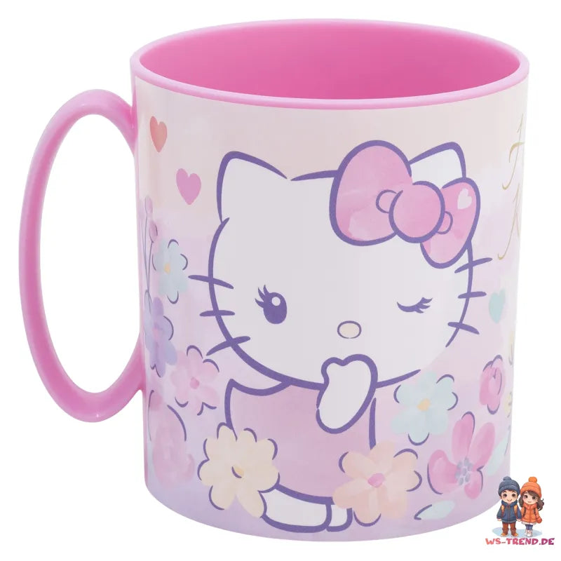 Hello Kitty 2 tlg. Lunch Set Brotdose mit 3 Kammern Trinkbecher 350 ml - WS-Trend.de