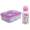 Hello Kitty 2 tlg. Lunch Set 3 Kammer Brotdose Alu Trinkflasche 400 ml