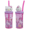 Hello Kitty 3D Figuren Kopf Kinder Becher Trinkbecher mit Halm 360 ml