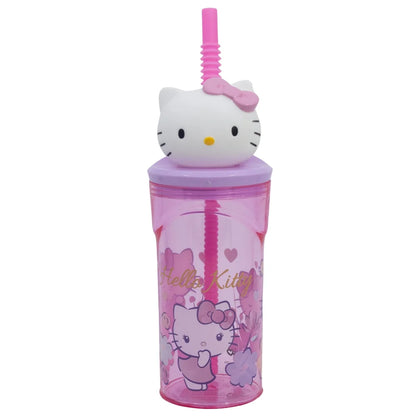 Hello Kitty 3D Figuren Kopf Kinder Becher Trinkbecher mit Halm 360 ml - WS-Trend.de