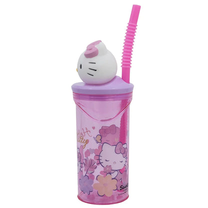 Hello Kitty 3D Figuren Kopf Kinder Becher Trinkbecher mit Halm 360 ml - WS-Trend.de
