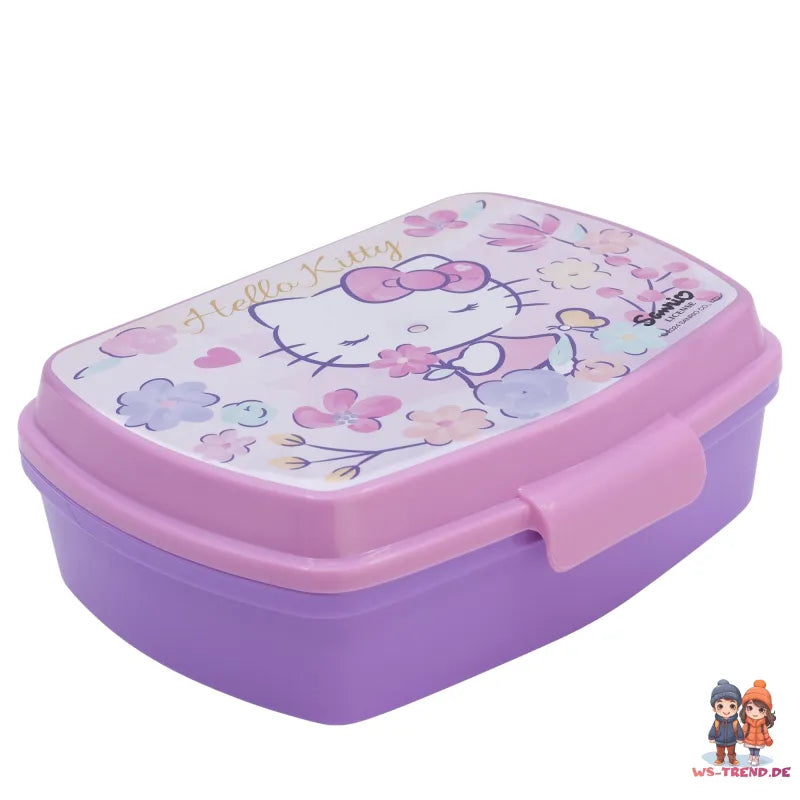 Hello Kitty 2 tlg. Lunch Set Brotdose Trinkbecher mit Deckel und Halm 430 ml - WS-Trend.de