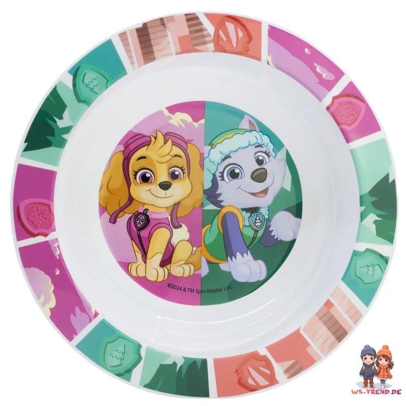 Paw Patrol Skye Liberty Kinder Geschirr-Set 3 teilig Becher Teller Schüssel - WS-Trend.de