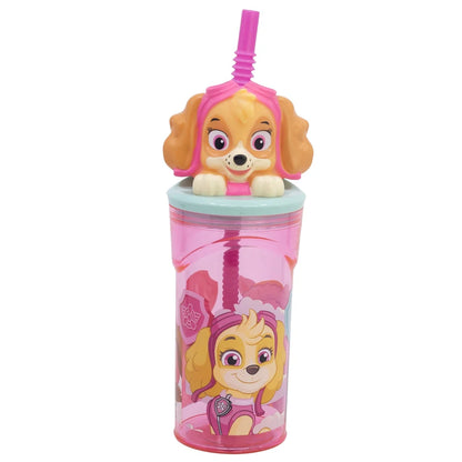 Paw Patrol Skye 3D Deckel Kinder Trinkbecher Becher integriertem Halm 360ml - WS-Trend.de