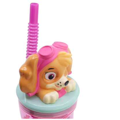 Paw Patrol Skye 3D Deckel Kinder Trinkbecher Becher integriertem Halm 360ml - WS-Trend.de