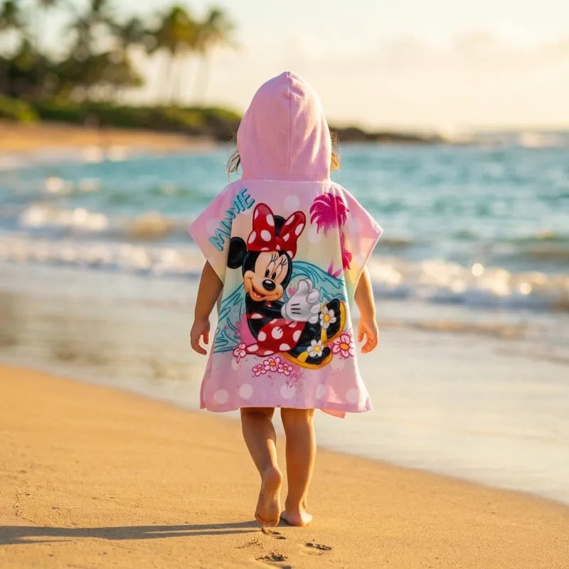 Disney Minnie Maus Kinder Mädchen Mikrofaser Poncho Badetuch 55x110 cm - WS-Trend.de