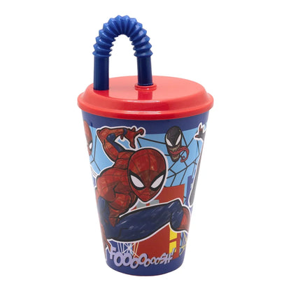 Marvel The Amazing Spiderman Trinkbecher Becher mit Halm 430 ml - WS-Trend.de