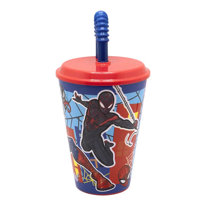 Marvel The Amazing Spiderman Trinkbecher Becher mit Halm 430 ml - WS-Trend.de