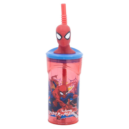 Marvel The Amazing Spiderman 3D Kopf Trinkbecher Becher mit Halm 360 ml - WS-Trend.de