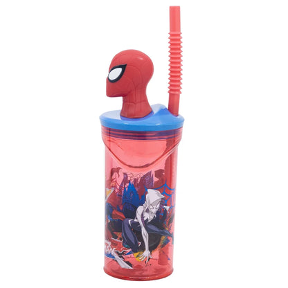 Marvel The Amazing Spiderman 3D Kopf Trinkbecher Becher mit Halm 360 ml - WS-Trend.de