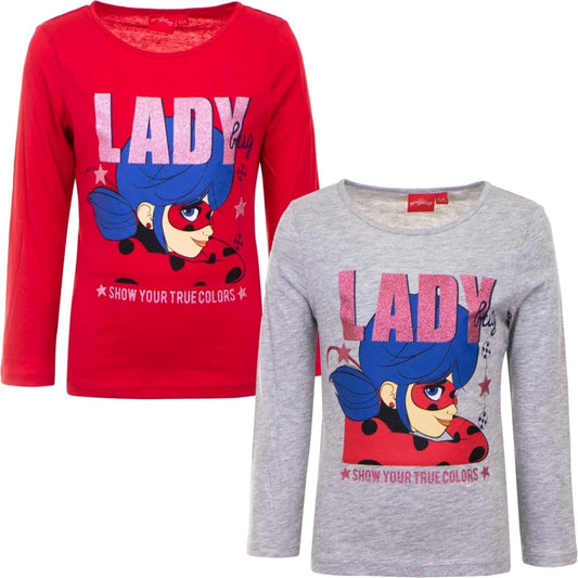 Miraculous Ladybug Kinder Langarmshirt - WS-Trend.de United Heroez Mädchen Langarm Shirt - 104-116