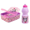 Kuromi Hello Kitty 2 tlg. Lunch Set Brotdose mit 3 Kammern Trinkflasche 400 ml