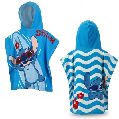 Disney Lilo Stitch Kinder Mädchen Mikrofaser Poncho Badetuch 55x110 cm - WS-Trend.de