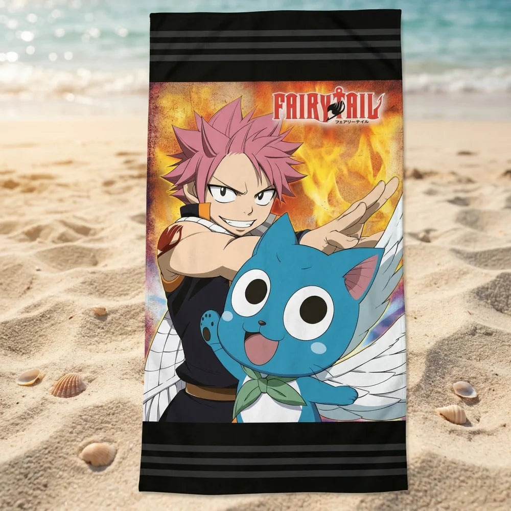 Anime Fairy Tail Mikrofaser Strandtuch Badetuch XL 70x140 - WS-Trend.de