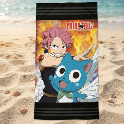 Anime Fairy Tail Mikrofaser Strandtuch Badetuch XL 70x140 - WS-Trend.de