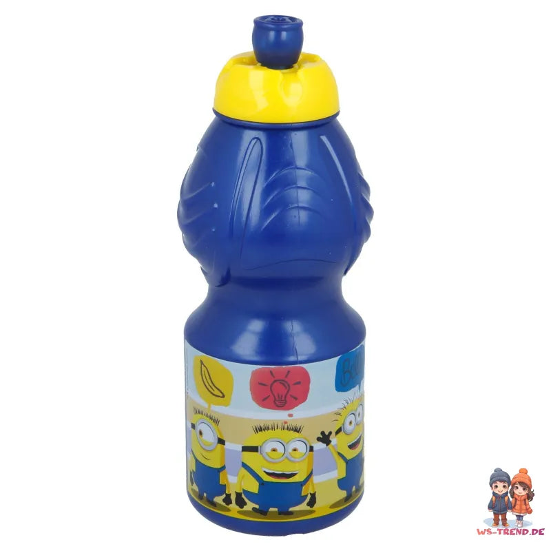 Minions 4-teiliges Set Lunchbox mit Trinkflasche und Besteck - WS-Trend.de Die 4 teiliges Brotdose Löffel Gabel